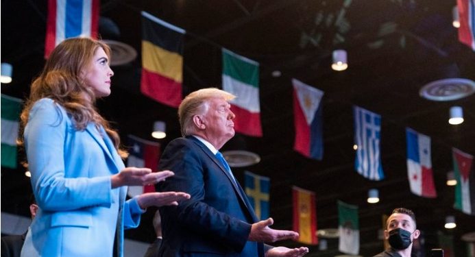 Trump ‘blessed’ in visit to packed church